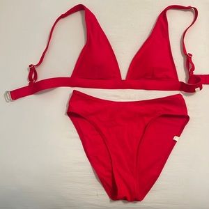 Summersalt red two piece bathing suit